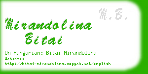 mirandolina bitai business card